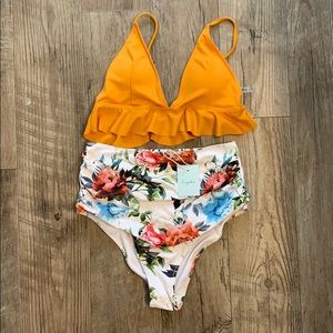 Two piece high waisted Cupshe swimsuit